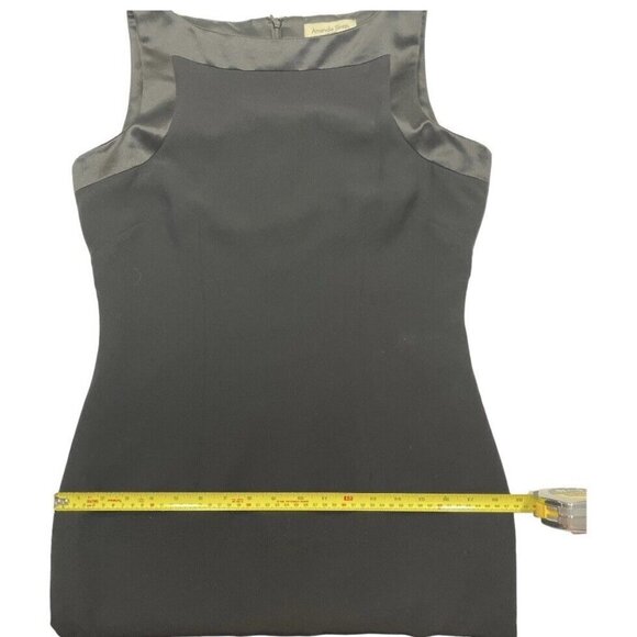 AMANDA SMITH Little Black Dress Size 6 Sleeveless Mini Bottom Splits Semi-Formal - Picture 11 of 11